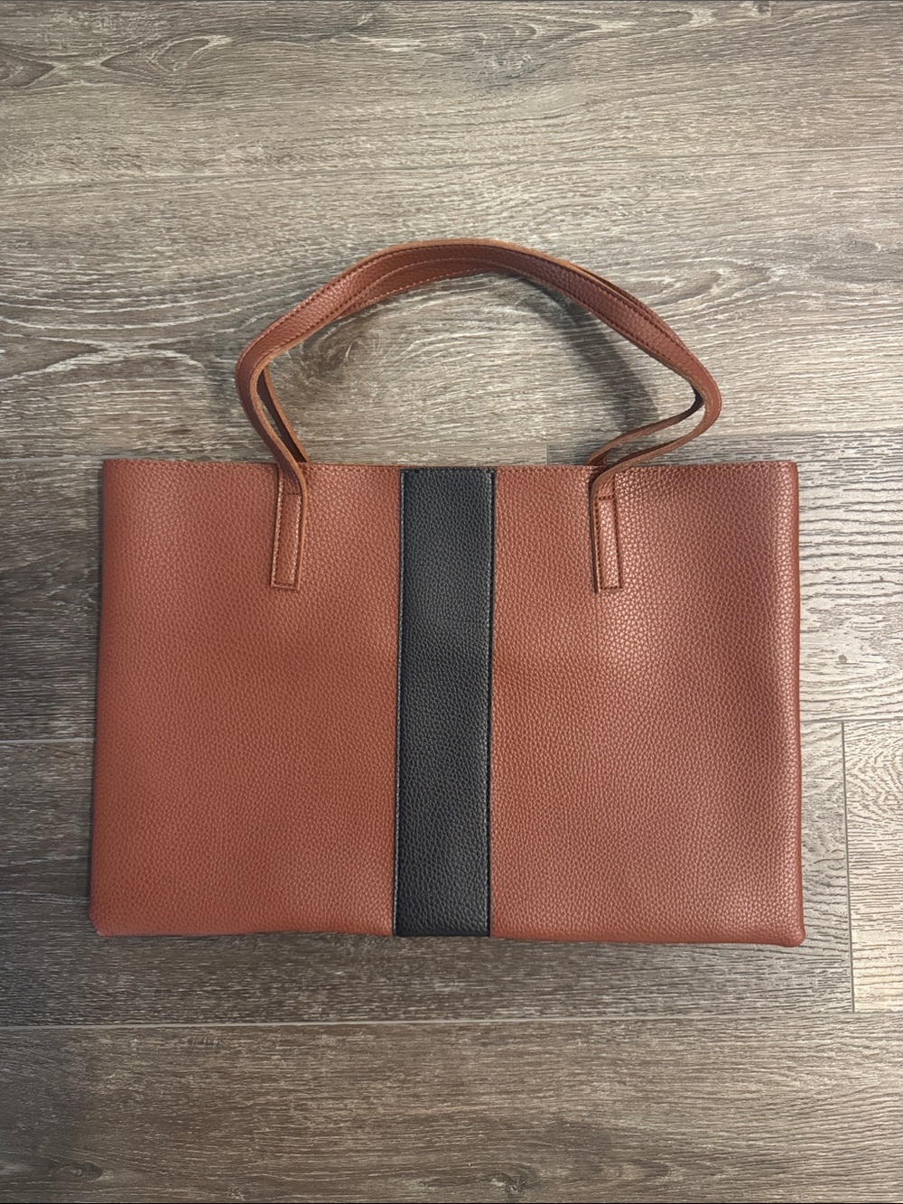 Vince Camuto Tote with Black Center Stripe